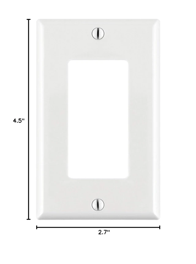 Alt view image 5 of 5 - Decorator Wall Plate Insert 1-Gang Decorative Single Gang Faceplate Standard Jack Wall Plate Keystone - 1 Gang - 10 Pack