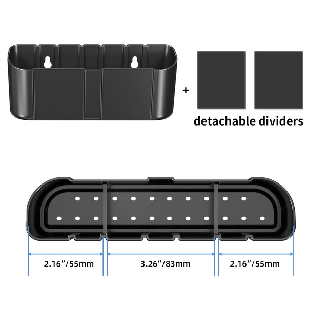 Alt view image 3 of 7 - Remote Control Holder Wall MountHole-Free TV Remote Holder for 3 or 4 Remotes, Black, Quantity 2S4B2