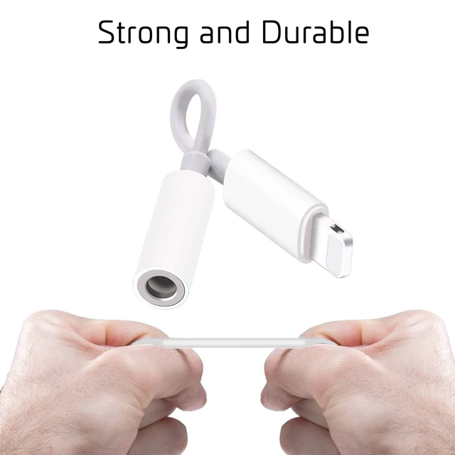 Alt view image 4 of 6 - MFI Certified Lightning to 3.5mm Audio Adapter, iPhone Headphone Adapter Compatible with iPhone 12 & Older, iPad, iPod Touch, Durable Copper-Core Dongle, Headphone/Earbuds Jack Converter, Travel