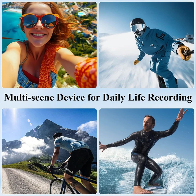 Alt view image 6 of 7 - 2K Mini Body Camera with WiFi, Wearable POV Action Camera for Vlogging 120° Wide-Angle Lens, Built in 32GB,ThumbSized,One-Touch Loop Recording bodycam,Cycling & Hiking