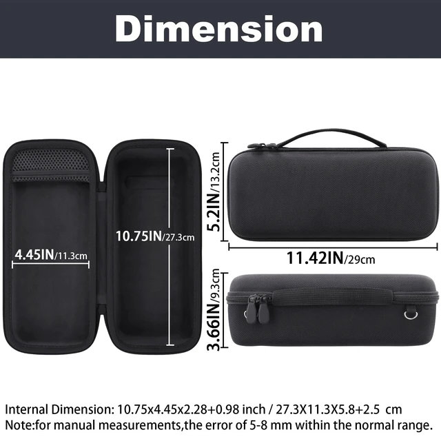 Alt view image 6 of 7 - Travel Case for Bose SoundLink Plus Portable Bluetooth Speaker,Black EVA Hard Shell, Easy Carry Handle, Impact Resistant Protection, Soft Interior Lining, Secure Custom Fit, Protective Case Only