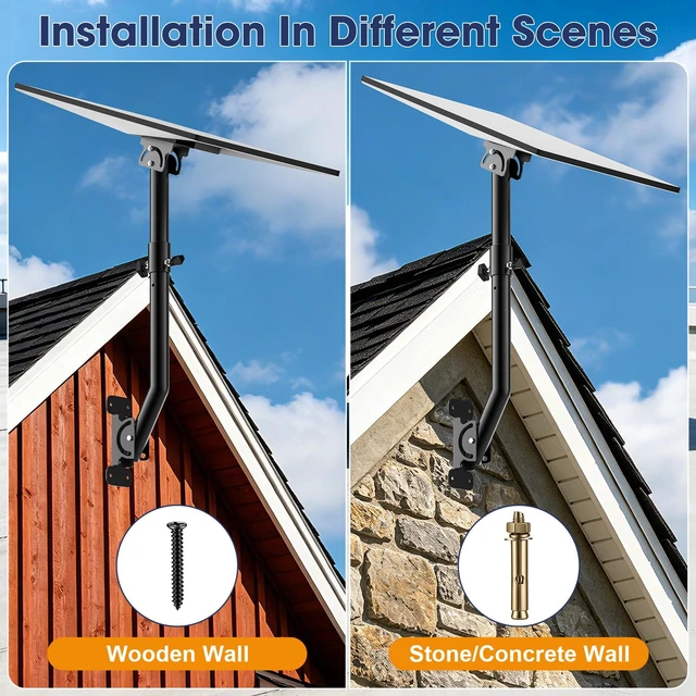 Alt view image 4 of 7 - Starlink Mount for Starlink 4/4X/Gen 3, 25 Inches Adjustable Roof Mount for Starlink Gen 3, 360° Rotate Wall Mount for Starlink Gen 4 Mounting Kit with Extend Pole Mount, Rustproof, Weatherproof