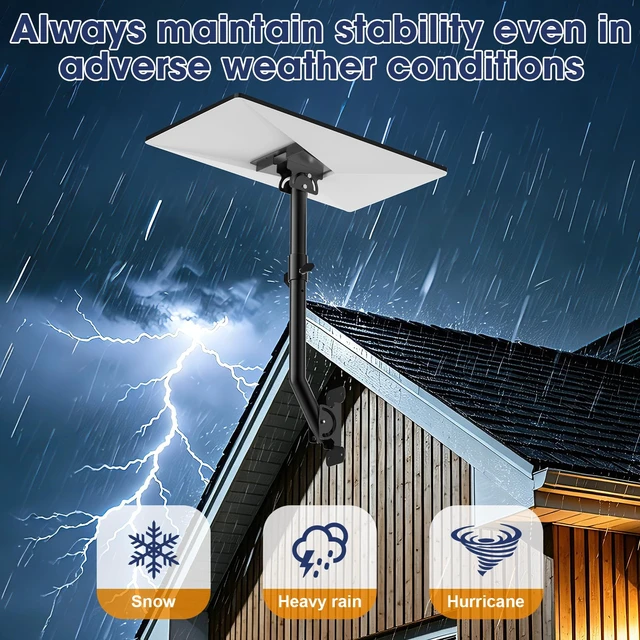 Alt view image 7 of 7 - Starlink Mount for Starlink 4/4X/Gen 3, 25 Inches Adjustable Roof Mount for Starlink Gen 3, 360° Rotate Wall Mount for Starlink Gen 4 Mounting Kit with Extend Pole Mount, Rustproof, Weatherproof