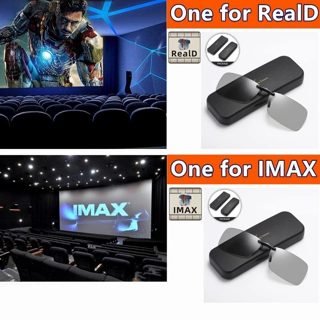 Alt view image 5 of 7 - Cinema 3D Clip on Glasses for RealD IMAX 3D Movie,Lighter,Clearer,Brighter(2Pack)