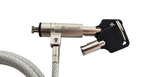 Alt view image 2 of 4 - Silver Notebook Laptop Keyed Lock for Nano Security Slots