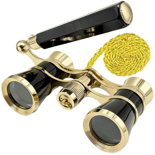 Main image of 3X25 Opera Glasses Binoculars with Adjustable Handle & Chain Theater Glasses for Concert with HD Optics Mini Compact Binoculars for Women Vintage Portable Binoculars for Musical Cinema