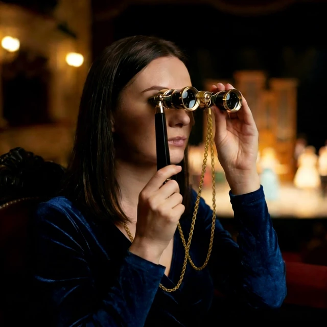Alt view image 7 of 7 - 3X25 Opera Glasses Binoculars with Adjustable Handle & Chain Theater Glasses for Concert with HD Optics Mini Compact Binoculars for Women Vintage Portable Binoculars for Musical Cinema