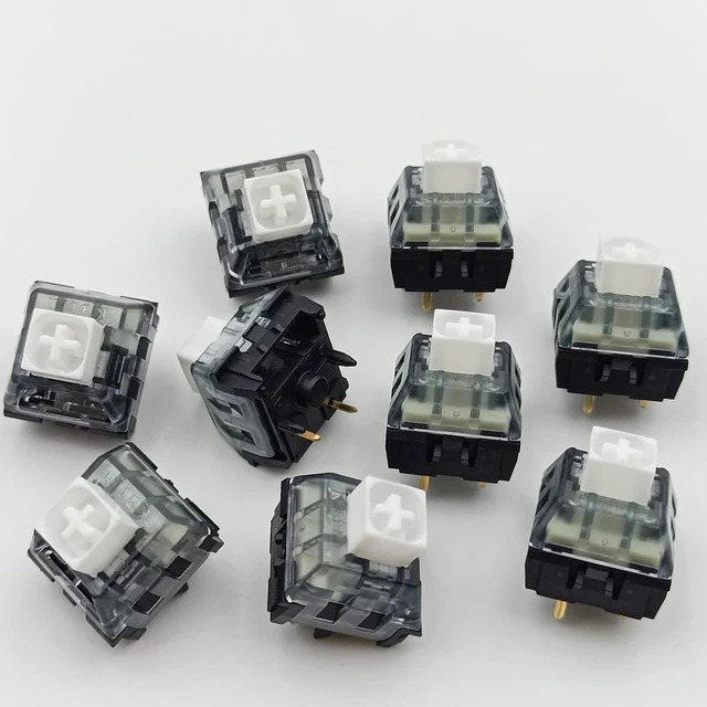 Alt view image 3 of 6 - Kailh Box White V2 Switches for MX Mechanical Gaming Keyboard,5-Pin 45gf Clicky/Dust&Waterproof/Pre lubed Switches(White,108pcs)