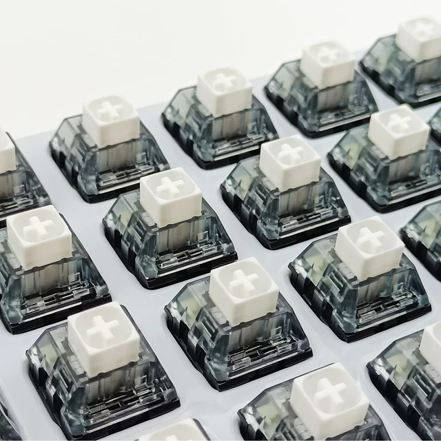Alt view image 4 of 6 - Kailh Box White V2 Switches for MX Mechanical Gaming Keyboard,5-Pin 45gf Clicky/Dust&Waterproof/Pre lubed Switches(White,108pcs)