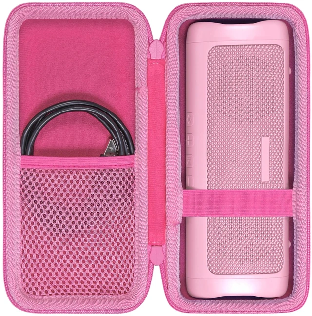Main image of Hard Case for BolaButty X-GO C27C Bluetooth Speaker Speaker,Pink Travel Protective Storage Bag with Mesh Pocket & Handle, Shockproof EVA Shell and Soft Lining