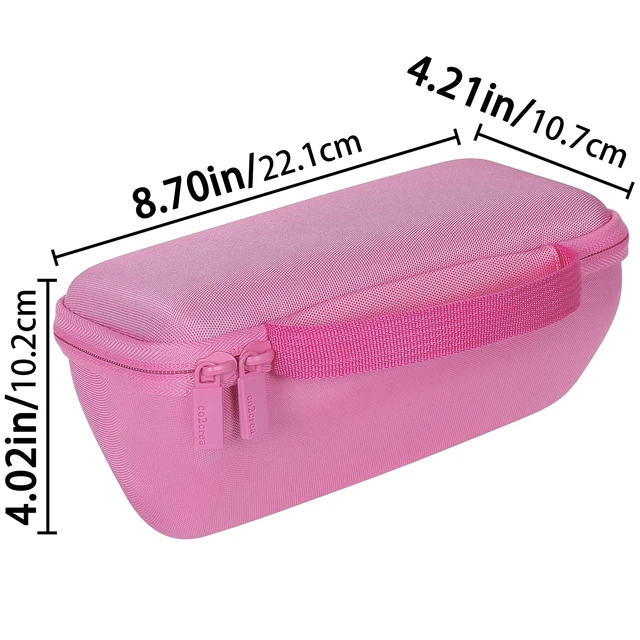 Alt view image 6 of 7 - Hard Case for BolaButty X-GO C27C Bluetooth Speaker Speaker,Pink Travel Protective Storage Bag with Mesh Pocket & Handle, Shockproof EVA Shell and Soft Lining