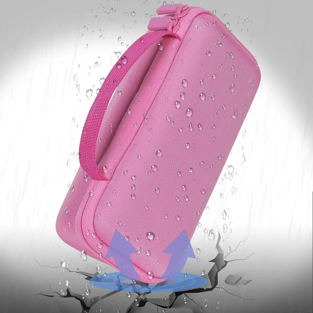 Alt view image 7 of 7 - Hard Case for BolaButty X-GO C27C Bluetooth Speaker Speaker,Pink Travel Protective Storage Bag with Mesh Pocket & Handle, Shockproof EVA Shell and Soft Lining