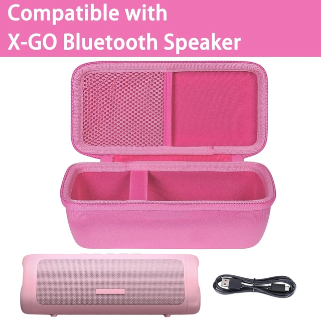 Alt view image 3 of 7 - Hard Case for BolaButty X-GO C27C Bluetooth Speaker Speaker,Pink Travel Protective Storage Bag with Mesh Pocket & Handle, Shockproof EVA Shell and Soft Lining