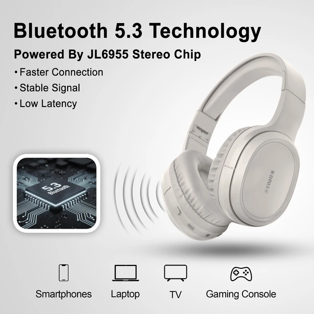 Alt view image 2 of 7 - Active Noise Cancelling Headphones, Over Ear Headphones Wireless Bluetooth 5.3, Microphone, Lightweight Comfortable Headset for Home, Travel, Rechargeable, Workout Headphones, Deep Bass