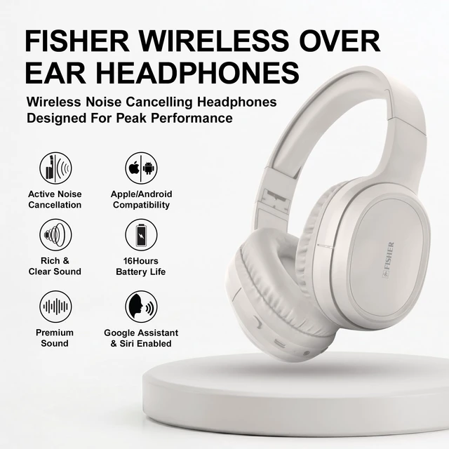 Alt view image 3 of 7 - Active Noise Cancelling Headphones, Over Ear Headphones Wireless Bluetooth 5.3, Microphone, Lightweight Comfortable Headset for Home, Travel, Rechargeable, Workout Headphones, Deep Bass
