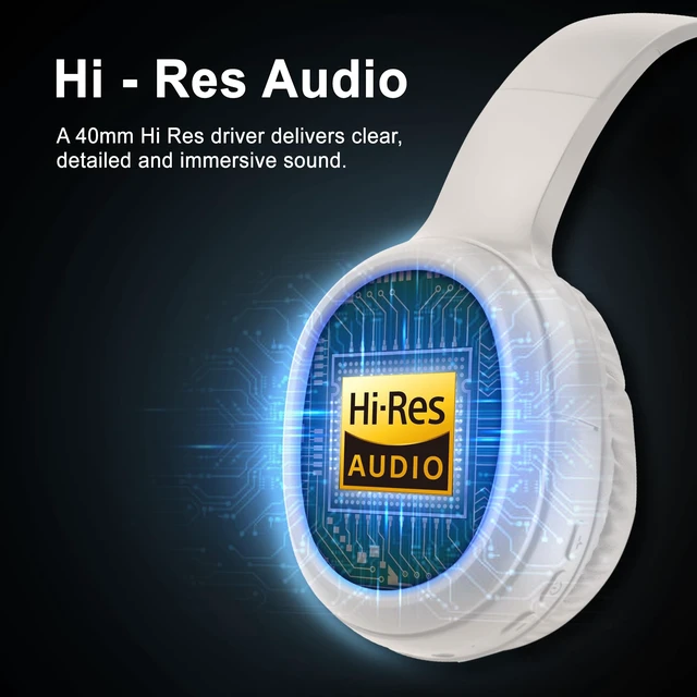 Alt view image 6 of 7 - Active Noise Cancelling Headphones, Over Ear Headphones Wireless Bluetooth 5.3, Microphone, Lightweight Comfortable Headset for Home, Travel, Rechargeable, Workout Headphones, Deep Bass