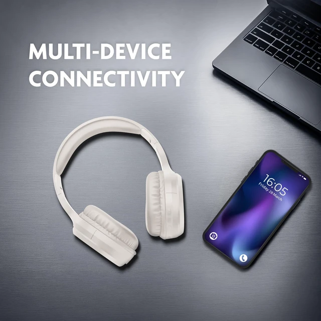 Alt view image 7 of 7 - Active Noise Cancelling Headphones, Over Ear Headphones Wireless Bluetooth 5.3, Microphone, Lightweight Comfortable Headset for Home, Travel, Rechargeable, Workout Headphones, Deep Bass