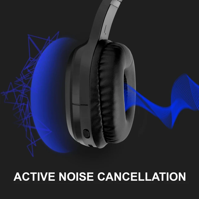 Alt view image 5 of 7 - Active Noise Cancelling Headphones, Over Ear Headphones Wireless Bluetooth 5.3, Microphone, Lightweight Comfortable Headset for Home, Travel, Rechargeable, Workout Headphones, Deep Bass
