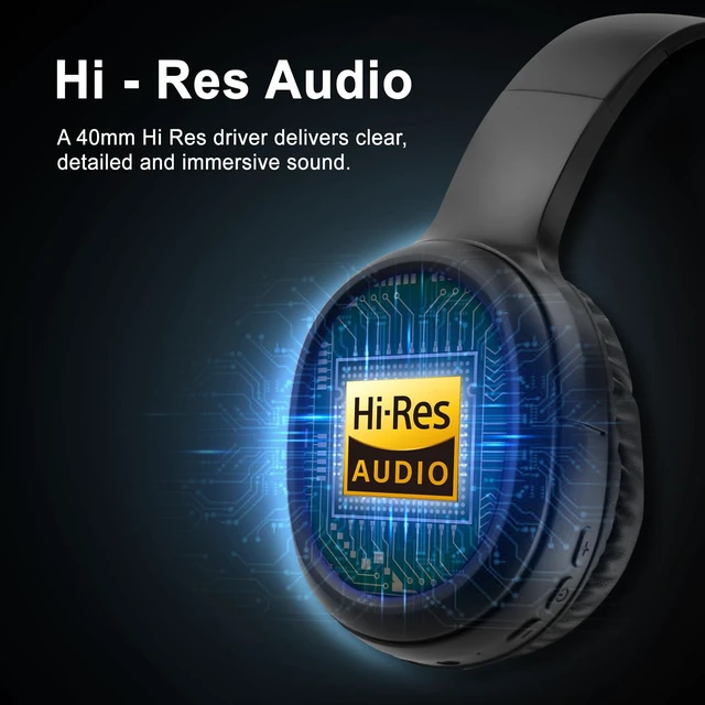 Alt view image 6 of 7 - Active Noise Cancelling Headphones, Over Ear Headphones Wireless Bluetooth 5.3, Microphone, Lightweight Comfortable Headset for Home, Travel, Rechargeable, Workout Headphones, Deep Bass