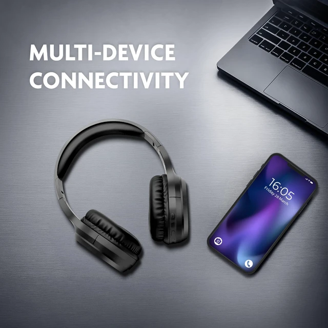 Alt view image 7 of 7 - Active Noise Cancelling Headphones, Over Ear Headphones Wireless Bluetooth 5.3, Microphone, Lightweight Comfortable Headset for Home, Travel, Rechargeable, Workout Headphones, Deep Bass