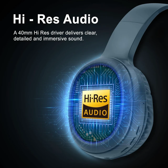 Alt view image 6 of 7 - Active Noise Cancelling Headphones, Over Ear Headphones Wireless Bluetooth 5.3, Microphone, Lightweight Comfortable Headset for Home, Travel, Rechargeable, Workout Headphones, Deep Bass