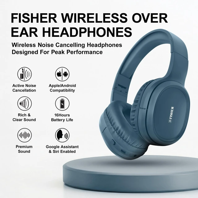Alt view image 3 of 7 - Active Noise Cancelling Headphones, Over Ear Headphones Wireless Bluetooth 5.3, Microphone, Lightweight Comfortable Headset for Home, Travel, Rechargeable, Workout Headphones, Deep Bass