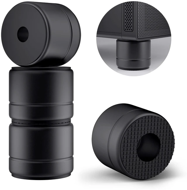 Main image of Speaker Isolation Feet 1 Inch Aluminum Turntable Isolation Feet, Anti-Vibration Speaker Isolation Pads for Subwoofer, Audio Equipment, PC Case Feet with Non-Slip Rubber Rings - 30 * 25mm, 4 Pack