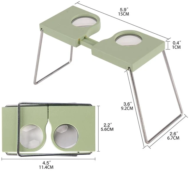 Alt view image 2 of 7 - Wearable 4X Pocket Stereoscope - Lightweight Microscope with Adjustable 55-75 mm Lens Distance, Essential for Examiners, Surveyors, Engineers & Architects(2PCS)