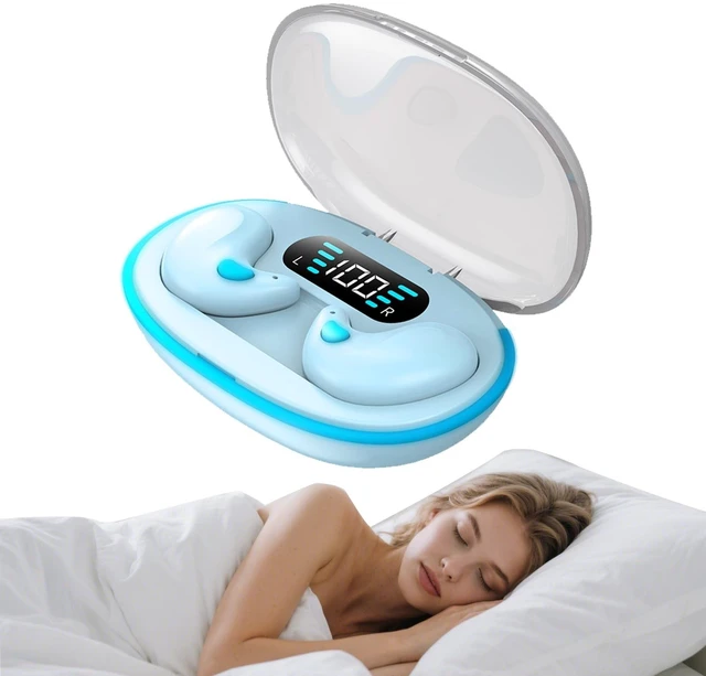 Main image of Bluetooth Invisible Sleep Earbuds Wireless Small Flat Sleeping Headphones Noise Blocking Earphones for Side Sleeping Sleepers Waterproof Hidden Ear Buds for iPhone Android Audiobooks Work Sports