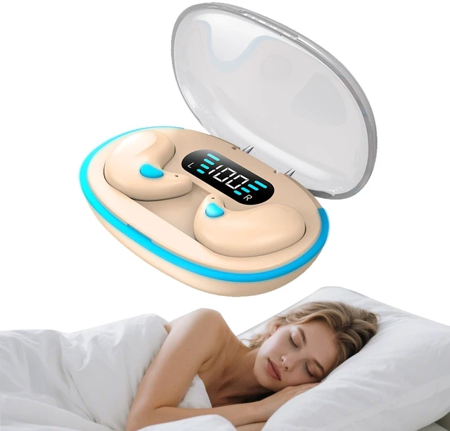 Main image of Bluetooth Invisible Sleep Earbuds Wireless Small Flat Sleeping Headphones Noise Blocking Earphones for Side Sleeping Sleepers Waterproof Hidden Ear Buds for iPhone Android Audiobooks Work Sports