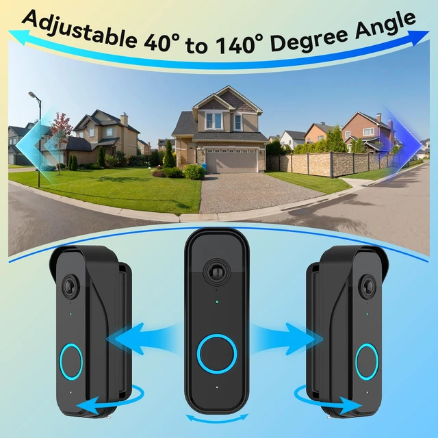 Alt view image 5 of 7 - Swivel Doorbell Mount for myQ Video Doorbell Camera, Angle Adjustable(40 to 140) Degree Mounting Bracket for myQ,Easy to Install (Video Doorbell is NOT Included)