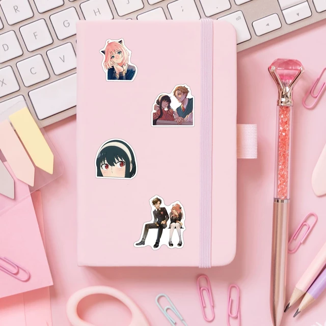 Alt view image 5 of 7 - Cute Anime Stickers (200 Pcs) Cute Cartoon PVC Sticker, Gifts for Laptop Water Bottle Skateboard Party Supplies Decorations Teens Kids