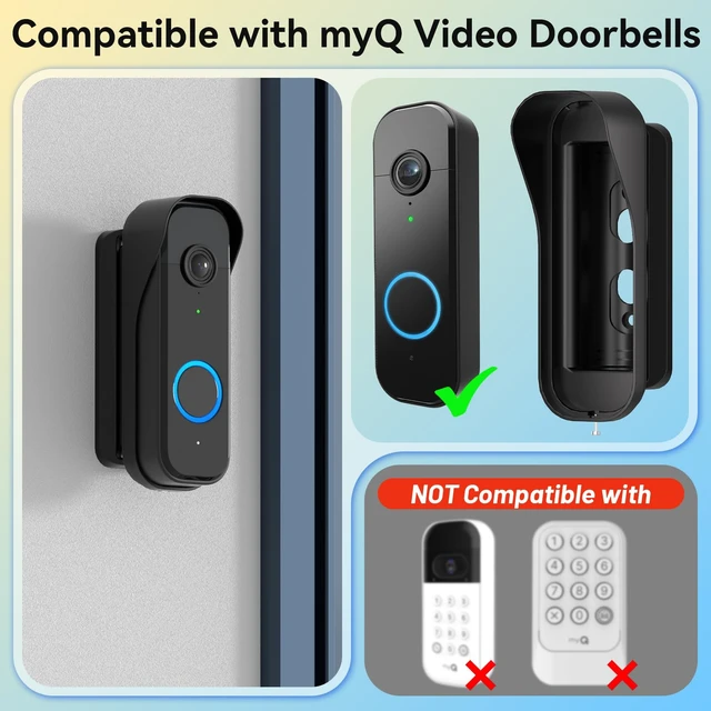Alt view image 4 of 7 - Swivel Doorbell Mount for myQ Video Doorbell Camera, Angle Adjustable(40 to 140) Degree Mounting Bracket for myQ,Easy to Install (Video Doorbell is NOT Included)