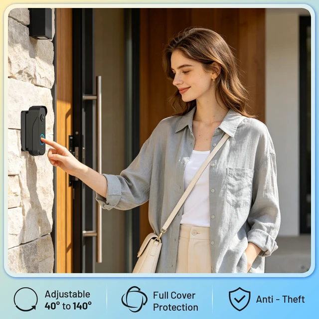 Alt view image 7 of 7 - Swivel Doorbell Mount for myQ Video Doorbell Camera, Angle Adjustable(40 to 140) Degree Mounting Bracket for myQ,Easy to Install (Video Doorbell is NOT Included)