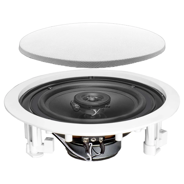 Alt view image 2 of 6 - 6.5" in-Ceiling Speakers Pair, 125W 2-Way Flush Mount Ceiling Speakers with Pivoting Tweeter & Paintable Grille for Home Theater and Whole House Audio, ICE610