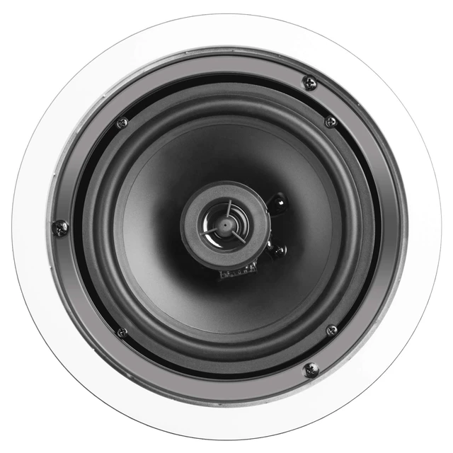 Alt view image 4 of 6 - 6.5" in-Ceiling Speakers Pair, 125W 2-Way Flush Mount Ceiling Speakers with Pivoting Tweeter & Paintable Grille for Home Theater and Whole House Audio, ICE610