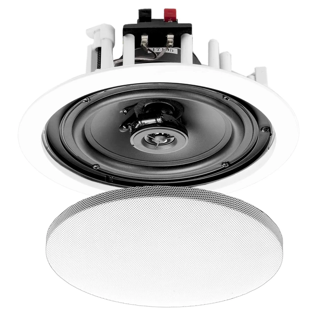 Alt view image 5 of 6 - 6.5" in-Ceiling Speakers Pair, 125W 2-Way Flush Mount Ceiling Speakers with Pivoting Tweeter & Paintable Grille for Home Theater and Whole House Audio, ICE610