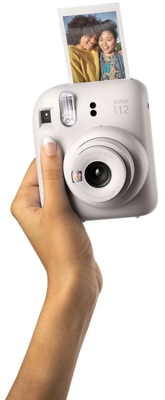 Alt view image 6 of 6 - Instax Mini 12 Instant Camera Clay White + Minimate Custom Case + Fuji Instax Film 20 Sheets Twin Pack