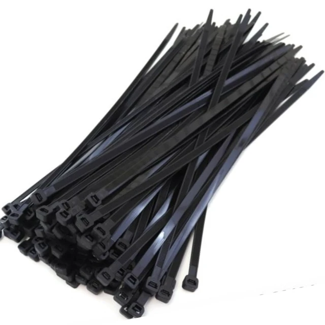 Alt view image 5 of 5 - 100-Pack Heavy Duty 14 Inches 120 Pound Cable Zip Tie Down Strap Wire Nylon Wrap Black