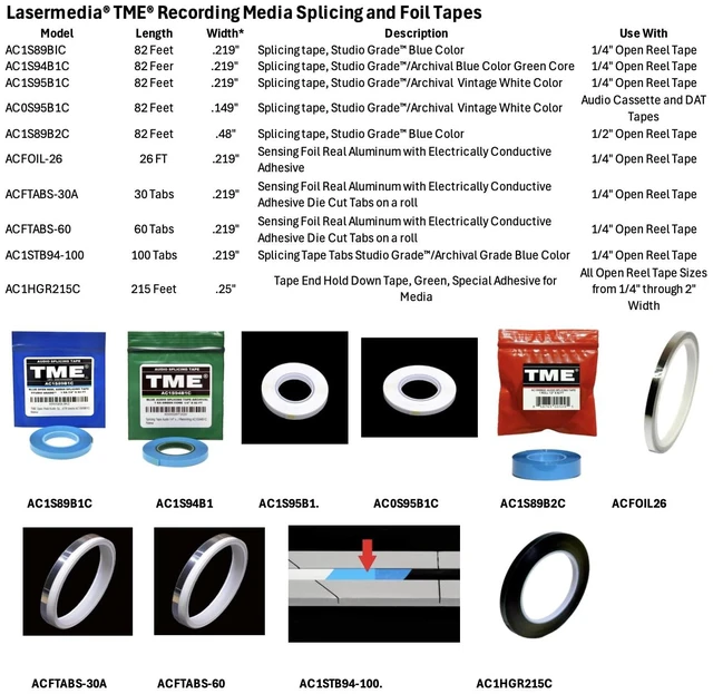 Main image of Splicing Tape, Audio, for Cassettes and Digital Audio Tapes (DAT) 82 FT Roll