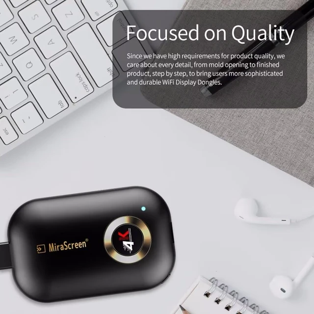 Alt view image 5 of 6 - HD Wireless Display Receiver 5G WiFi 4K 1080P Mobile Screen Cast Mirroring Adapter Dongle for iPhone Mac iOS Android to TV Projector Support Miracast Airplay DLNA No Switching (5G+2.4G)