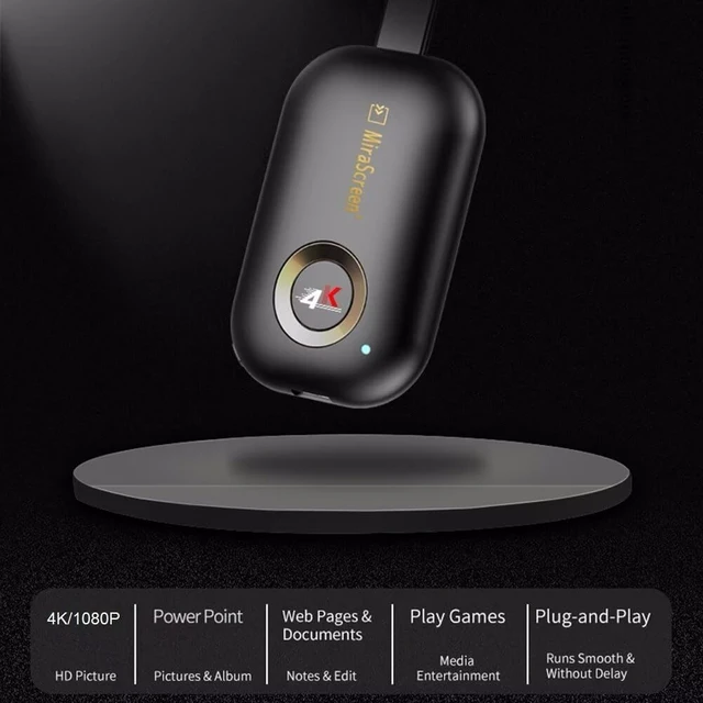 Alt view image 6 of 6 - HD Wireless Display Receiver 5G WiFi 4K 1080P Mobile Screen Cast Mirroring Adapter Dongle for iPhone Mac iOS Android to TV Projector Support Miracast Airplay DLNA No Switching (5G+2.4G)