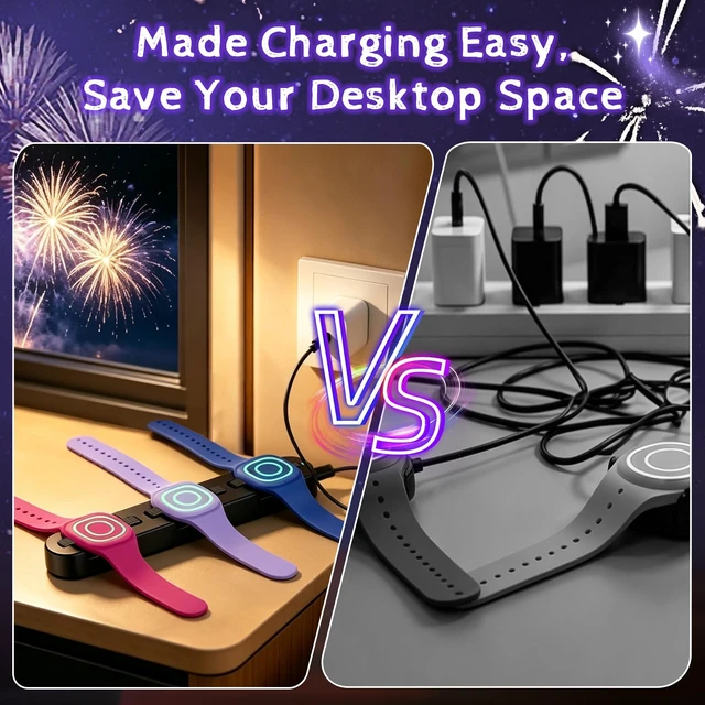 Alt view image 4 of 7 - 3-in-1 Charging Station for MagicBand+ Magic Band Plus, Fast Charge Hub 60-Min Fast Charging for 3 Bands, Click-to-Lock Secure Design, USB-C Travel Hub for Disney Land/Disney World Families