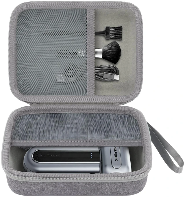 Main image of Hard Storage Case for WOLFBOX MF100/MF50/MF60/70 Electric Air Duster Shockproof, Anti-crush, Mesh Pocket, Accessory storage, Not losing accessories, Protective Storage Box, Gray Case
