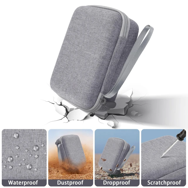 Alt view image 6 of 7 - Hard Storage Case for WOLFBOX MF100/MF50/MF60/70 Electric Air Duster Shockproof, Anti-crush, Mesh Pocket, Accessory storage, Not losing accessories, Protective Storage Box, Gray Case