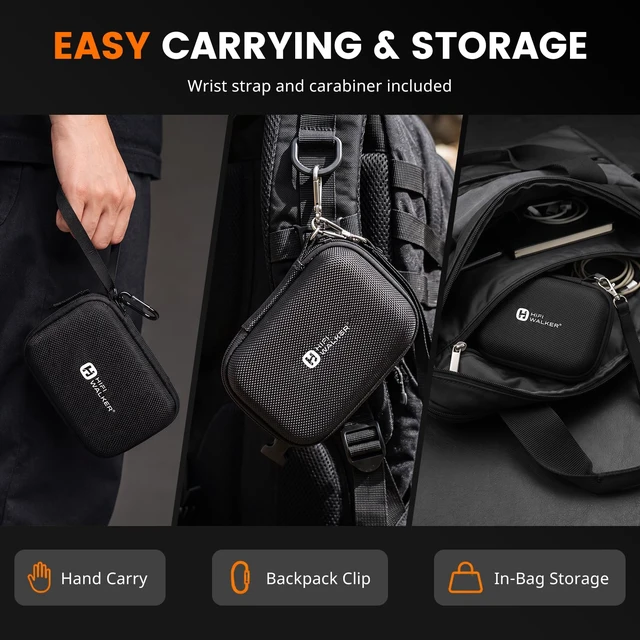 Alt view image 7 of 7 - MP3 Player Case Compatible with H2 and H2 Touch, Hard EVA Portable Carrying Case for MP3 Player, Earphones, USB Cable and Memory Cards, Travel Storage Bag, Case Only