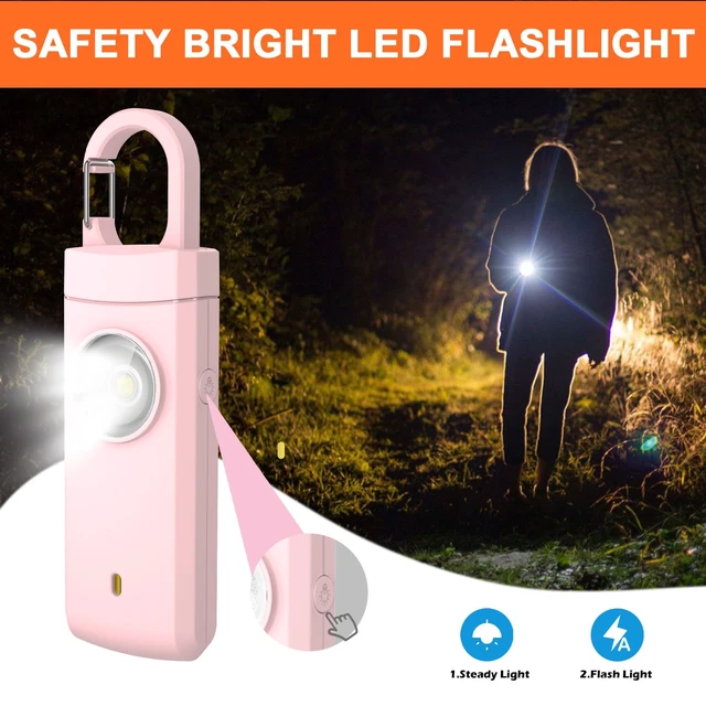 Alt view image 7 of 7 - 4Pcs Personal Safety Alarm,Rechargeable with Keychain and LED Strobe Light USB C/Micro USB/L Easy Use and Portable, Compatible with iPhone 17/16/15/14/13/12/11/X/XR/XS/8/Android/Tablet (3.28FT)