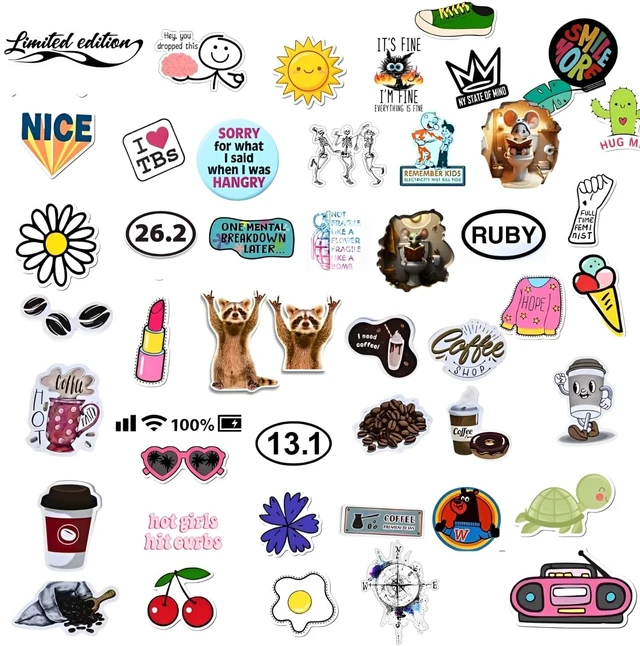 Alt view image 5 of 6 - 200 PCS Stickers for Adults - Funny for Water Bottle, Laptop, Helmet, Cars, Tool Box, Cars - Blue Collar Stickers for Men, Waterproof 200 Styles (400 (Piece))