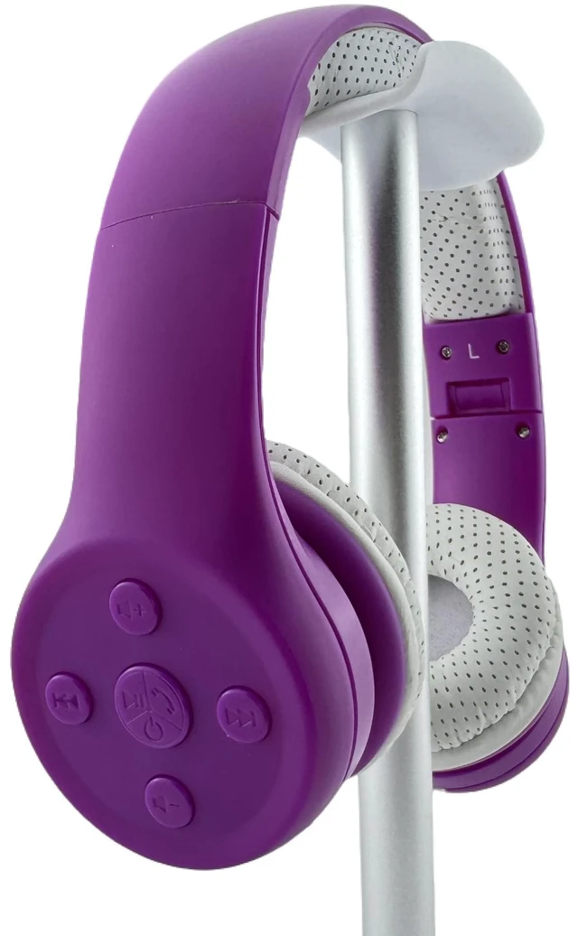 Main image of Toddler Bluetooth Headphones for Girls, Kids Wireless Headphone with Built-in Mic, Volume Limiting Headphones, Comfort Ear Cushions for Children Online Learning, Travel (Purple)