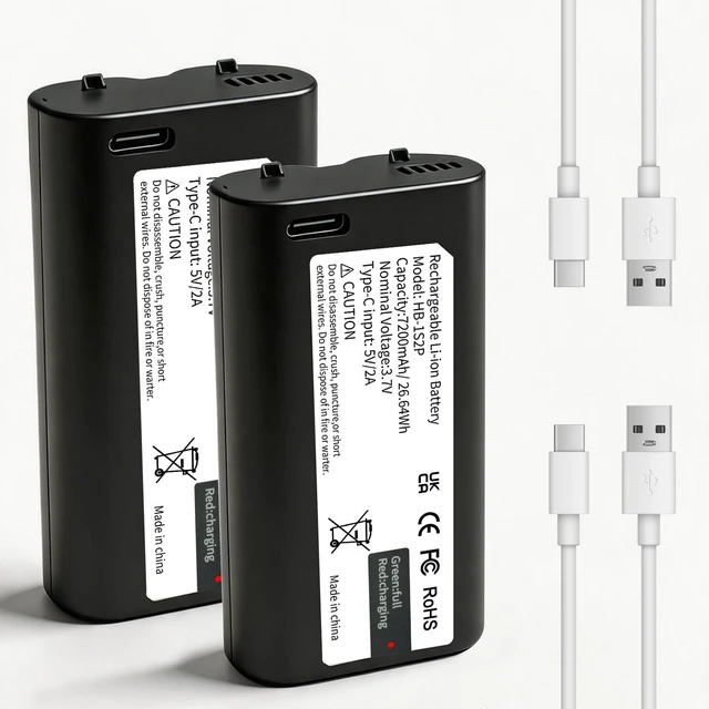 Main image of 2Pack 7200mAh Battery Replacement for myQ Smart Garage Video Keypad Rechargeable Lithium Battery for myq Video Keypad, Type-C Fast Charging & Extreme Temperature Tolerance